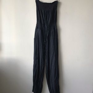 Black linen jumpsuit